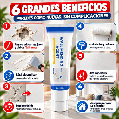 X2 Pasta Reparadora para Pared | Cubre Agujeros y Grietas Fácilmente