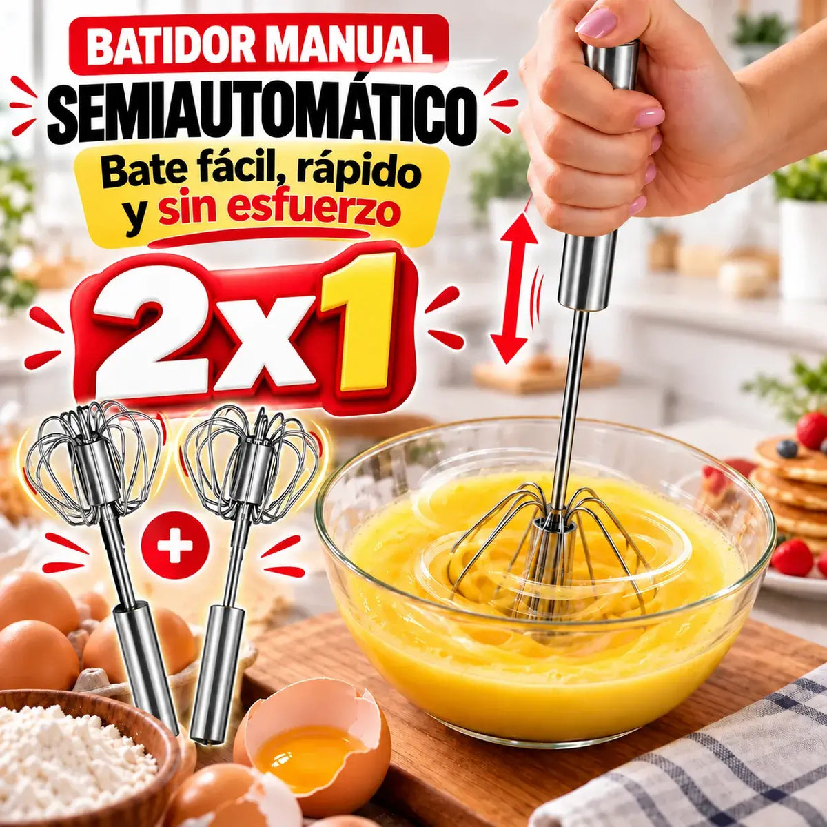 2x1 Batidores Semiautomáticos | Sistema de Presión