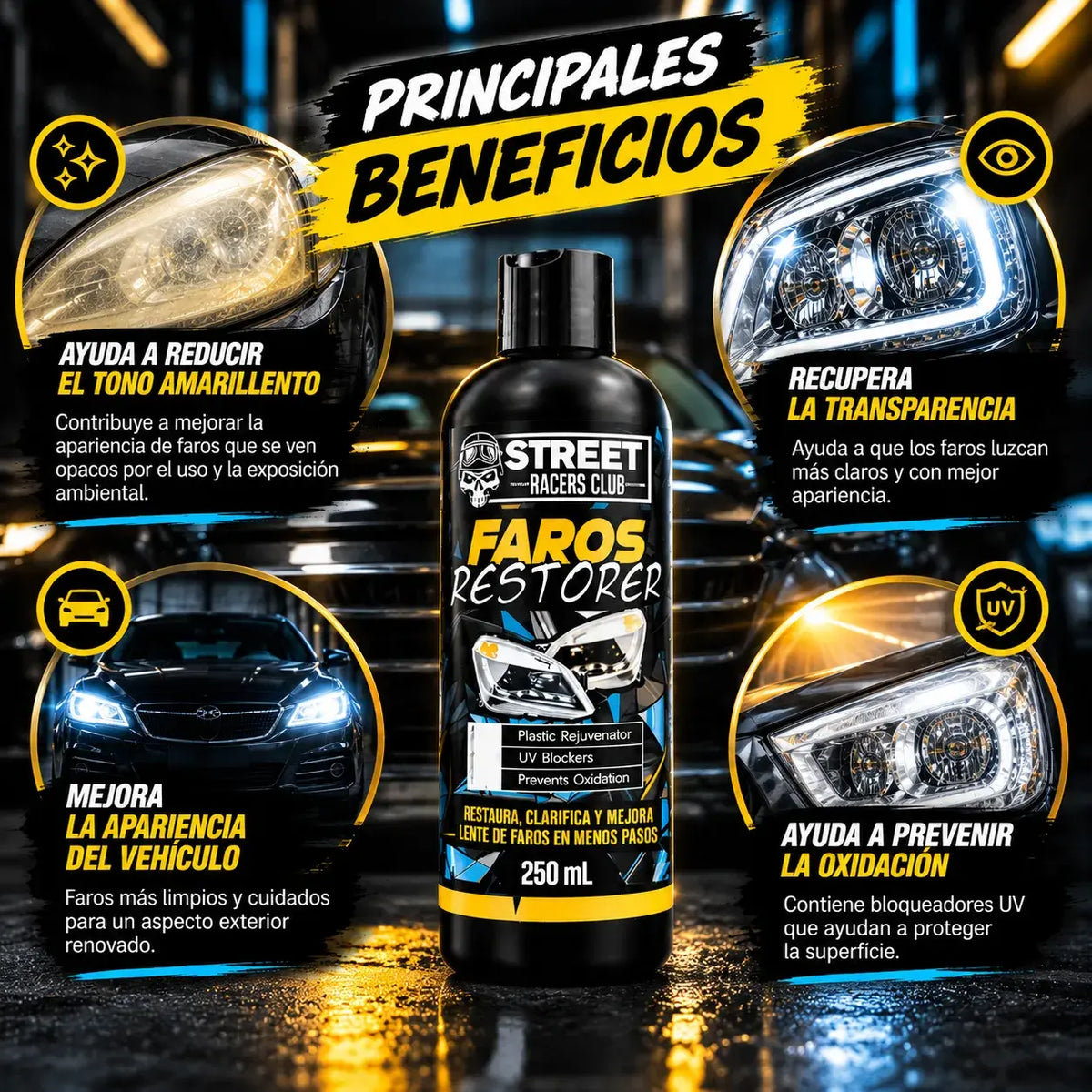 Renovador de Faros para Autos | Recupera la Apariencia de Faros Opacos