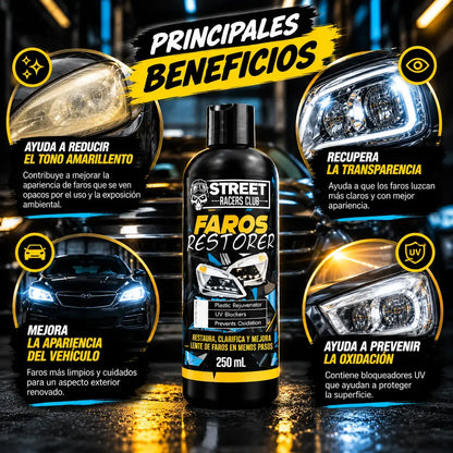 Renovador de Faros para Autos | Recupera la Apariencia de Faros Opacos