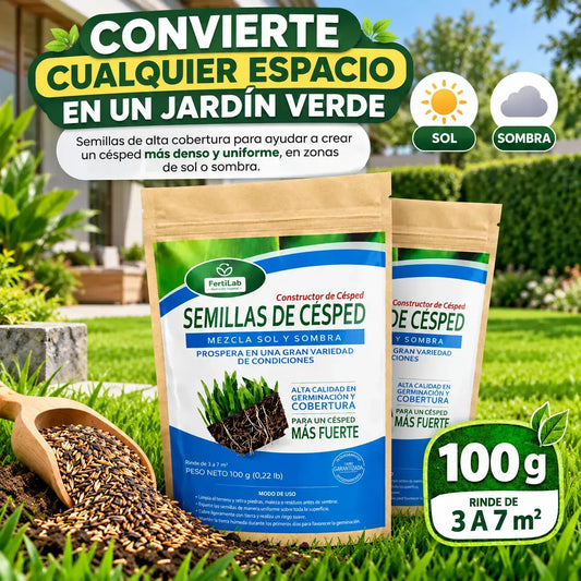 2x1 Semillas de Césped | Cubre Áreas Vacías y Dale Vida a tu Jardín