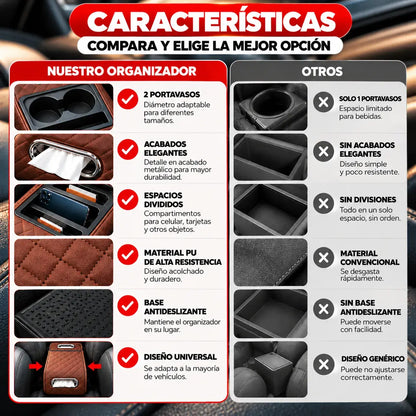 Organizador para Reposabrazos de Carro | Más Espacio y Orden al Conducir