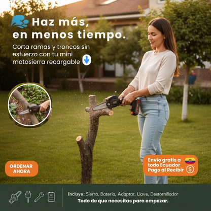 ChainSaw® Mini Sierra Eléctrica y Compacta para Grandes Tareas