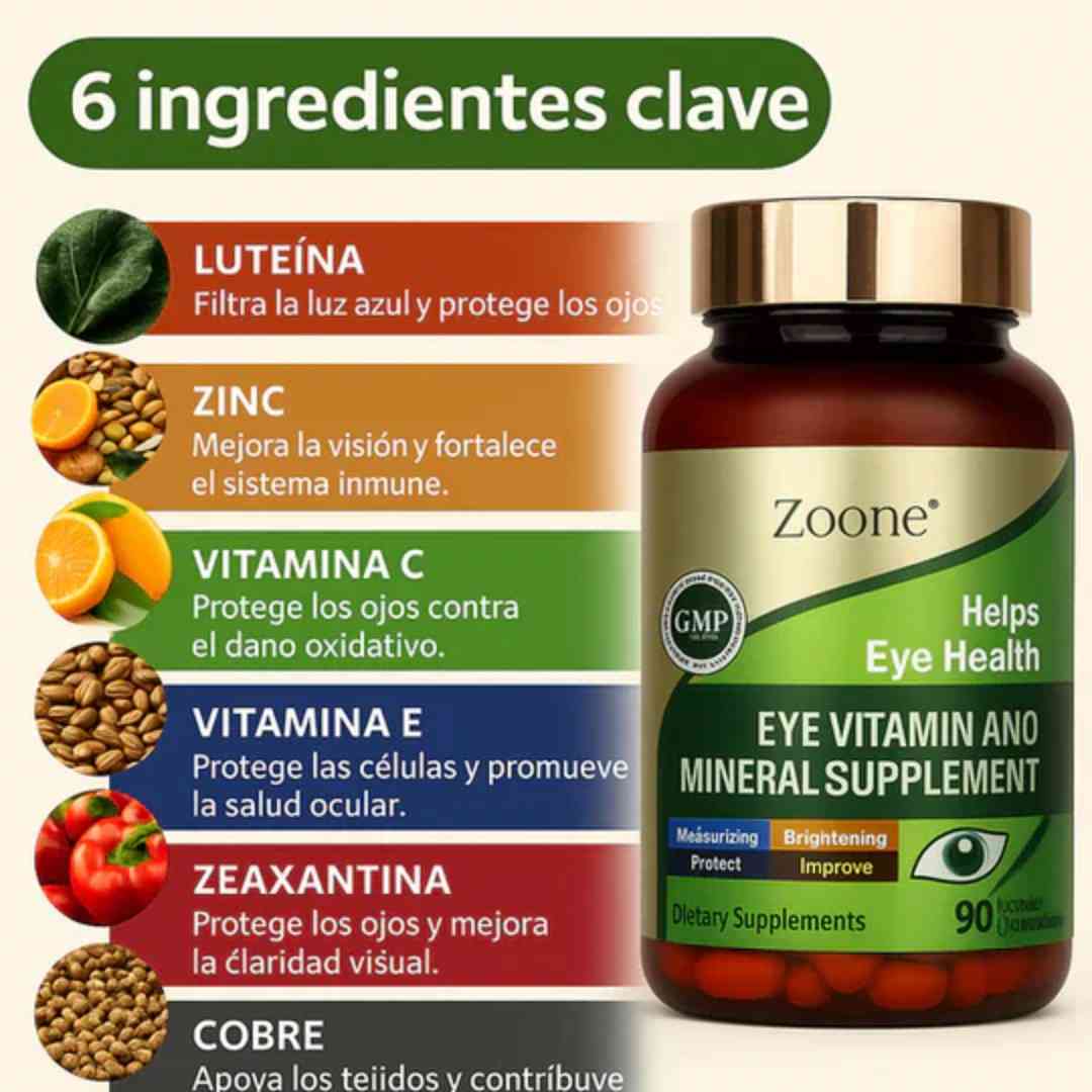 💊ZOONE™ Suplemento Visual – Protección y claridad para tus ojos cada día