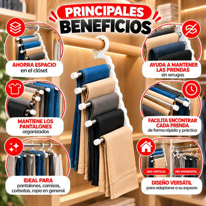 Percha Organizadora X3 | Ahorra Espacio y Organiza tu armario.
