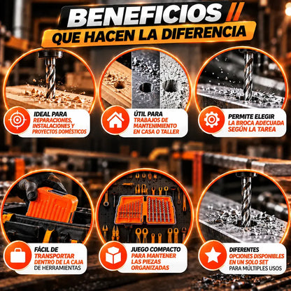 Juego de 13 Brocas para Taladro | Para Reparaciones y Proyectos en Casa