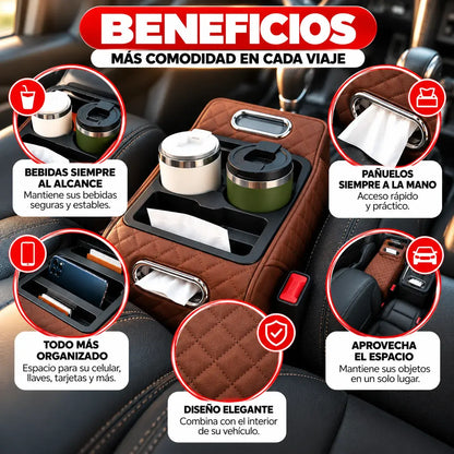 Organizador para Reposabrazos de Carro | Más Espacio y Orden al Conducir