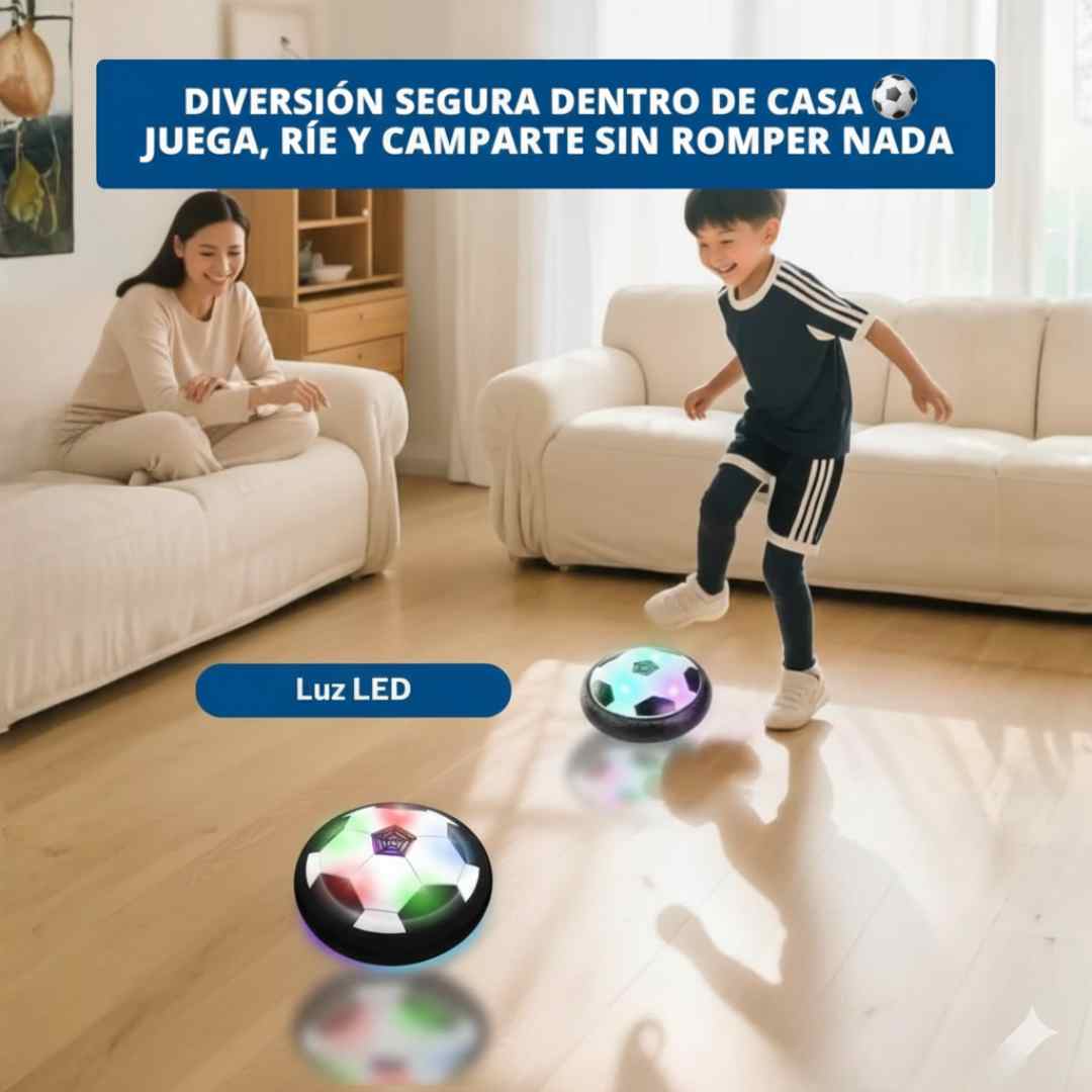 Air Soccer LED™ 🌈⚡ | ¡Luz, movimiento y risas sin fin en casa!