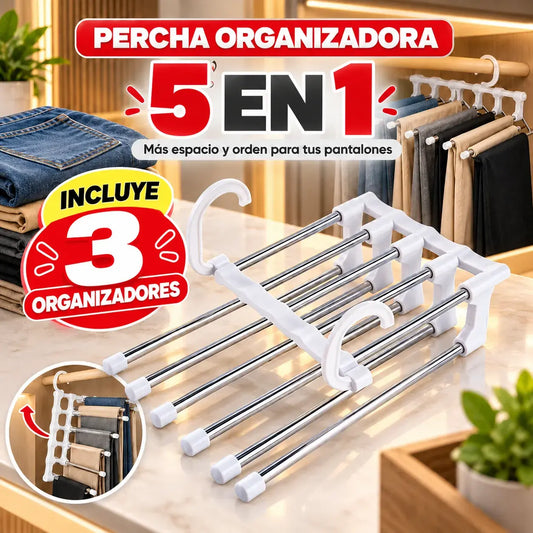 Percha Organizadora X3 | Ahorra Espacio y Organiza tu armario.